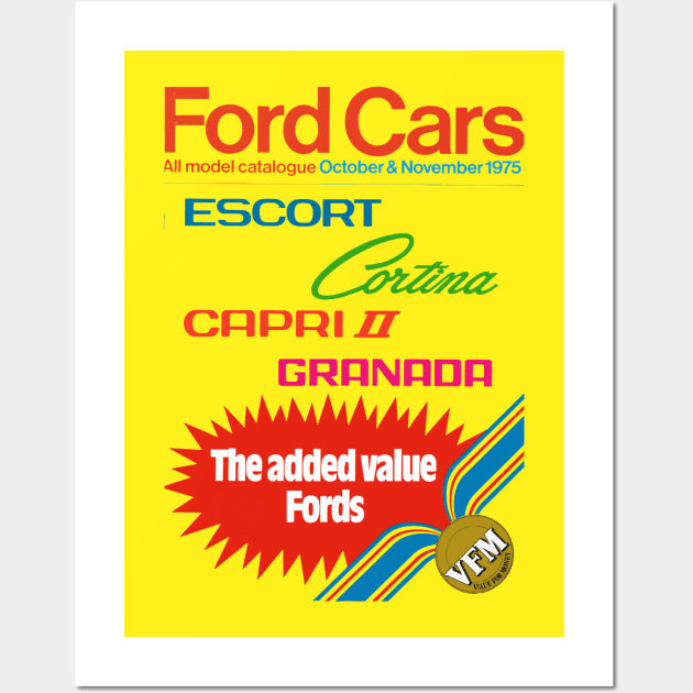 1975 FORD CARS CATALOGUE Wall Art by Throwback Motors